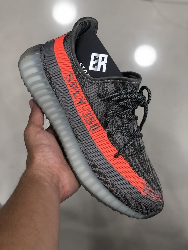 Yeezy boost 350 cinza e laranja discount