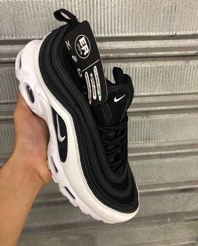 Air max 97 plus white 2025 and black