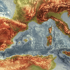 Mapa do Mar Mediterrâneo