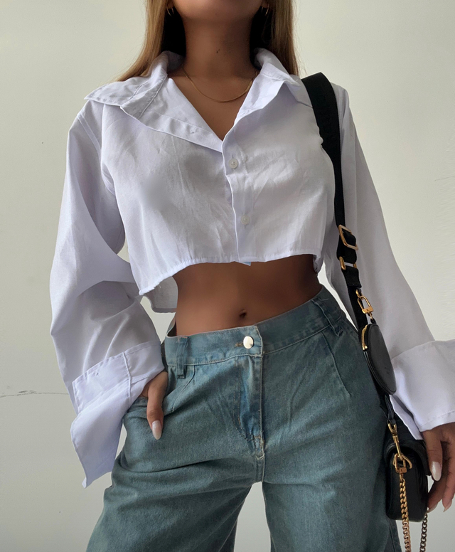 CAMISA BLANCA CORTA