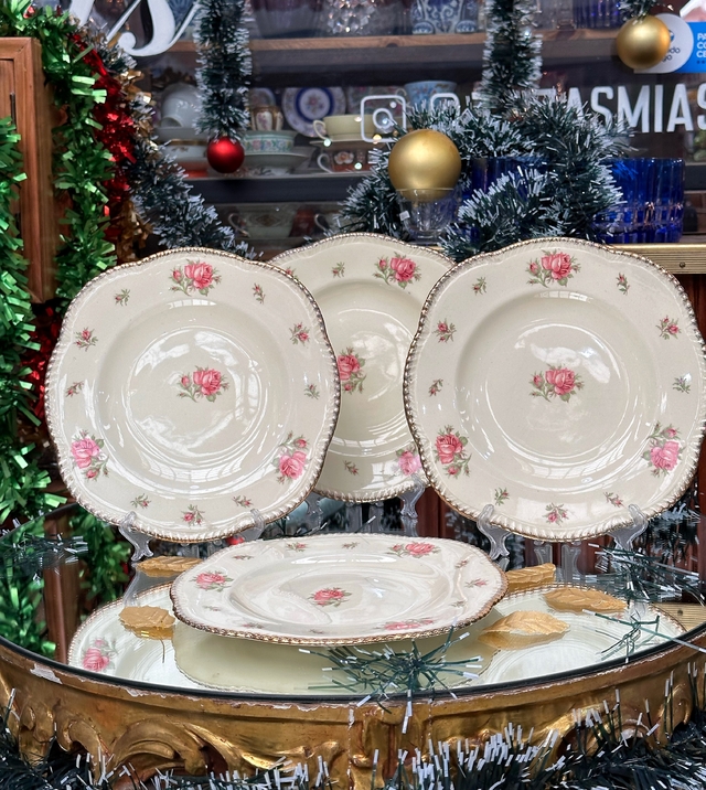 Platos playos de loza outlet