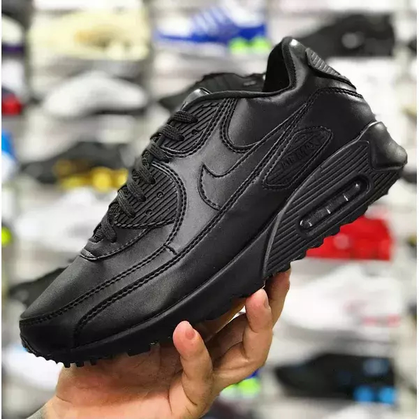 AIR MAX 90 COURO PRETO - Comprar em outletcb