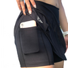 Short Saia Fitness Com Bolso Roupa Feminina Academia Preto