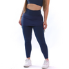 Calça Legging Saia Fitness Tapa Bumbum Cintura Alta Azul M.