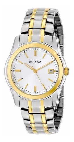 Reloj Bulova Hombre 98h18 Acero Combinado Calendario Clasico