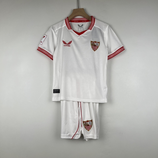 Sevilla 2023 24 White Kids Kit