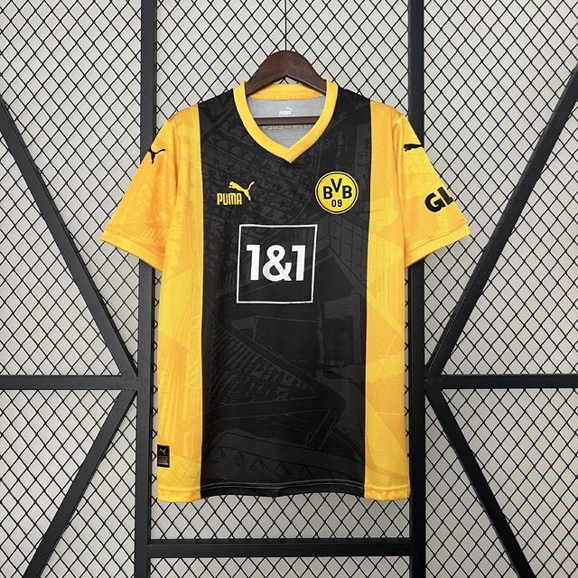 Borussia Dortmund 2023 24 Camiseta de Aniversario Amarilla y Negra