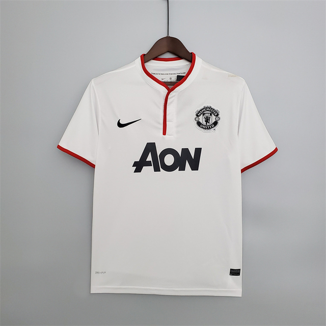 Manchester United White Retro Away Shirt 2013 14 AREA10