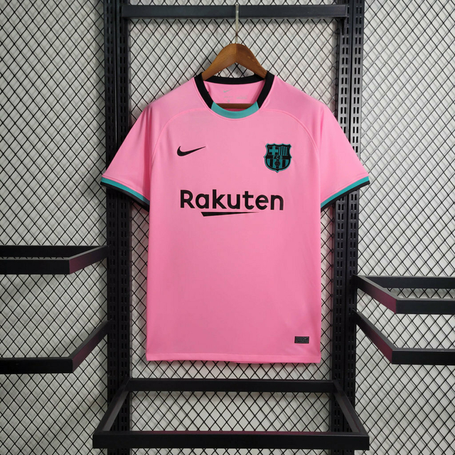 FC Barcelona 2020 21 Tercera Camiseta Retro Rosa