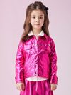 Jaqueta Metalizada Pink Luz Animê