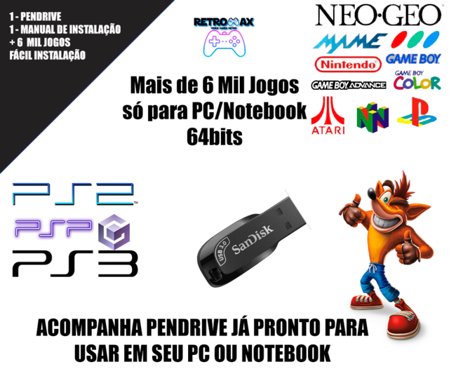 Jogos Retro para PC/Notebook (RETROBAT) (PARA BAIXAR)