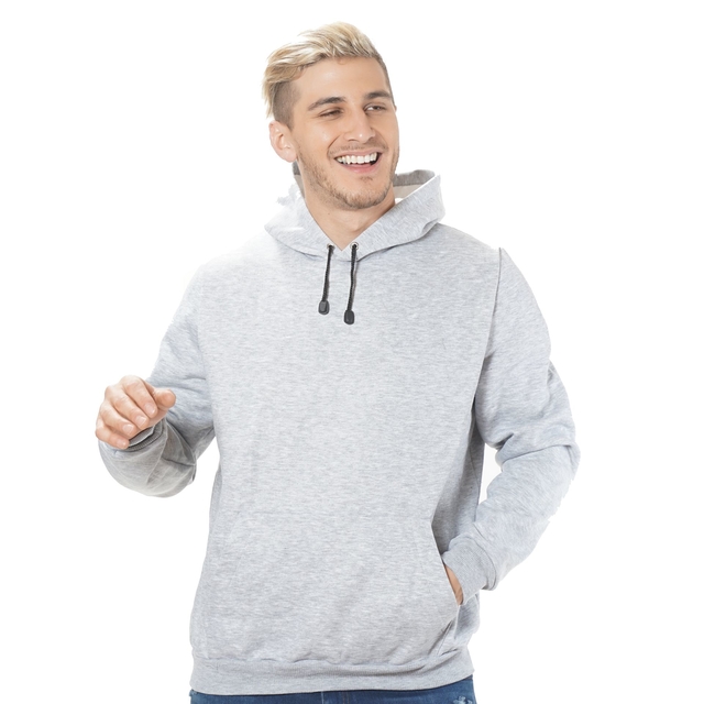 Buzo Canguro Rustico Hombre Con Capucha Prince GRIS MELANGE