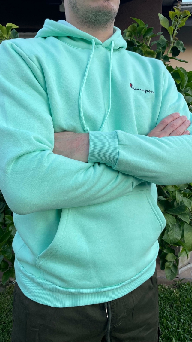 BUZO CAPUCHA CHAMPION VERDE AGUA
