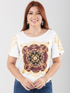 Blusa Cropped Off White Malha Confort 1762668