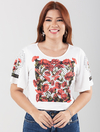 Blusa Ampla Off White Malha Confort 1762677