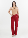 Calça Pantalona Vermelha Nadia Plus-Sarja 1762841