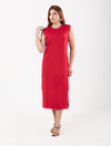 Vestido Longo Vermelho Meia Malha 2890400