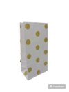 Bolsas con fuelle de papel | BLANCO CON LUNARES | ideal para candy