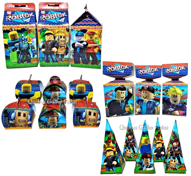 Kit Festa Pronta Roblox Completa com Decoração e Lembrancinha