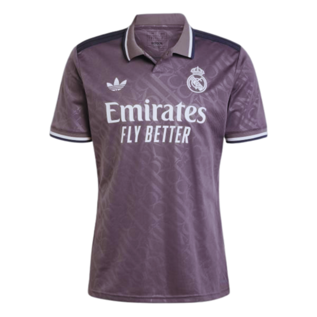 Camisa Adidas Real Madrid III Third 2024 25Torcedor Masculino Cinza