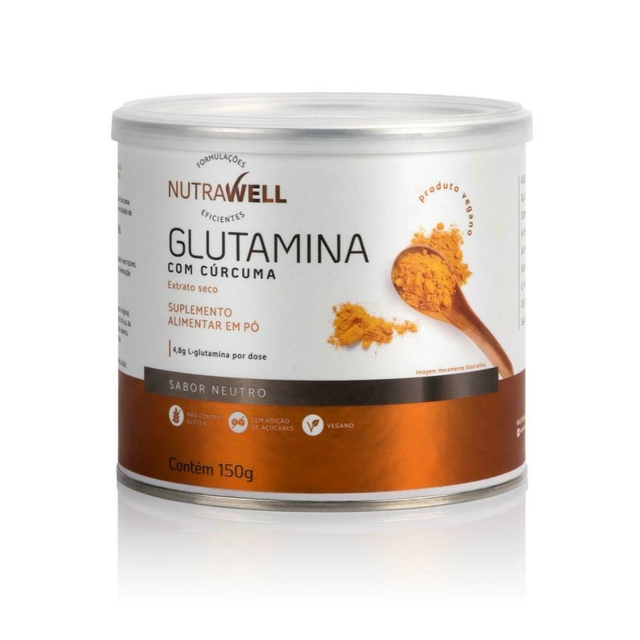 Glutamina Nutrawel Com Extrato Seco De Cúrcuma 150g