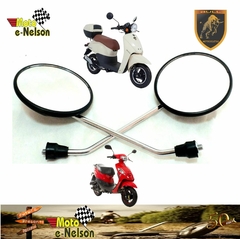 Retrovisor Retrô Cromado Scooter Bull Spirit SE Par Original