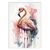 Placa Decorativa A3 Cisne Rosa Ilustração Pintura Aquarela Animais