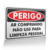 Placa Perigo - Ar Comprimido Não Use para Limpeza Pessoal