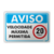 Placa Aviso - Velocidade Máxima Permitida 20km/h - comprar online