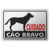 Placa - Cuidado Cão Bravo