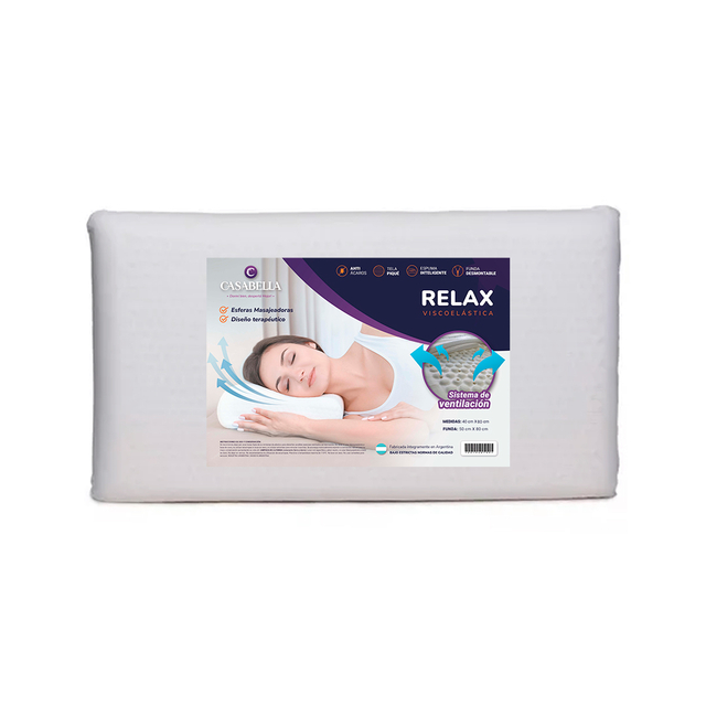 Almohada Casabella Viscoelastica Esferas relajantes y camaras de air