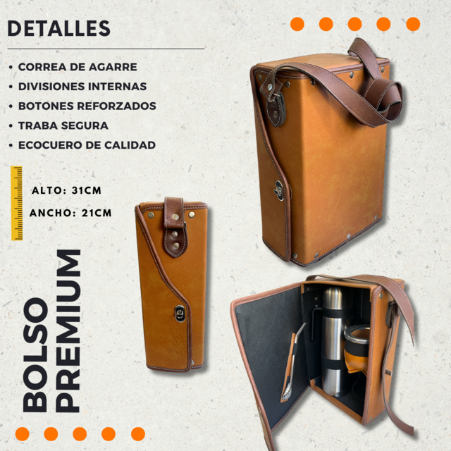 Bolso Matero Premium Divisiones Internas Ecocuero De Calidad