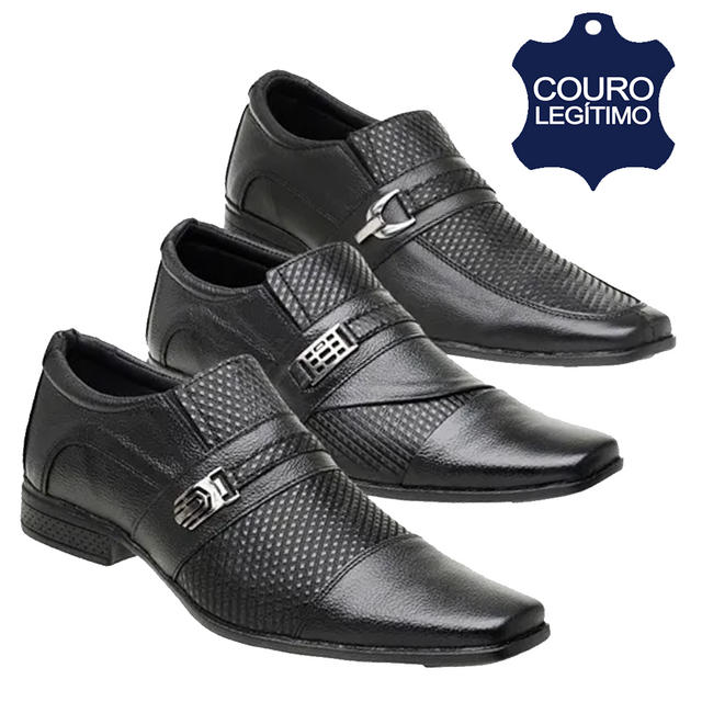 Kit sapato store social couro
