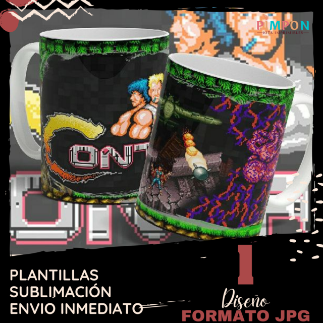 Plantillas Para Sublimar Tazas Contra Arcade Pimpon