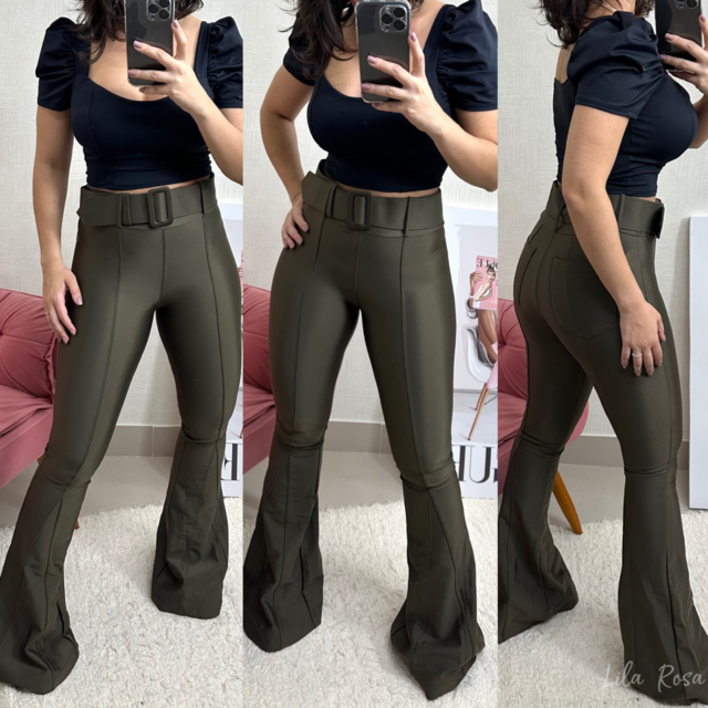 Calça maxi flare 2025