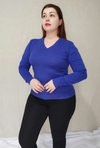 Blusa de Tricô Azul Bic - M - MALWEE