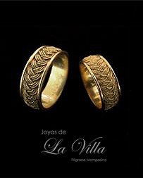 argollas de matrimonio, en filigrana momposina, oro de 18 quilates, Mompos, Mompox, Joyas de la Villa