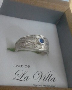 anillo en filigrana momposina, anillo de compromiso, oro, plata, Mompos, Mompox, joyas de la villa