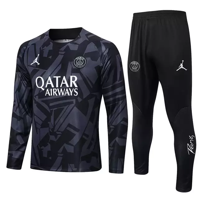 PSG 2022 23 Conjunto Deportivo Gris Negro x Jordan