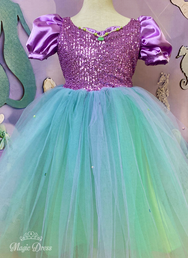 Vestido de princesa inspirado en Ariel de La Sirenita Disney
