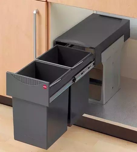 Cesto de basura Hafele doble extraible de 30 litros
