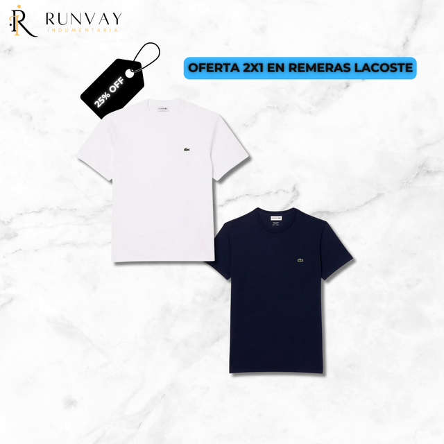 REMERA LACOSTE OFERTA 2X1