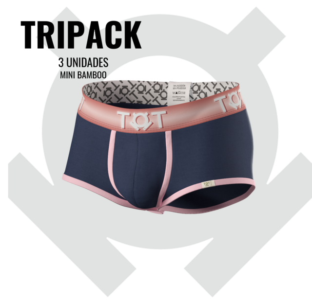 tri pack 3 unidades mini boxer bamboo bambu hombre