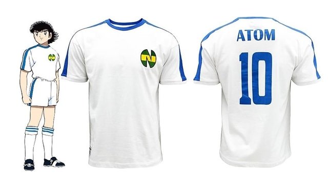 camiseta oliver atom super campeones anime