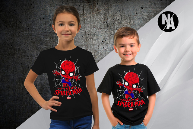 Remera nino spiderman marvel comic
