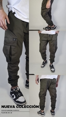 Jogger Cargo Gabardina