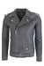 CHAQUETA EN CUERO DE OVEJO CALIBRE GRUESO CON PROCESO DE ENVEJECIDO BISON BLACK BLUE MARCA LA CHAQUETERIA - LACHAQUETERIA