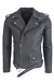 CHAQUETA EN CUERO DE OVEJO CALIBRE GRUESO CON PROCESO DE ENVEJECIDO BISON BLACK BLUE MARCA LA CHAQUETERIA - buy online