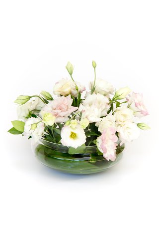 c7 - lisianthus rosas y follaje