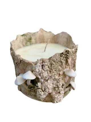 Vela en pote de ceramica